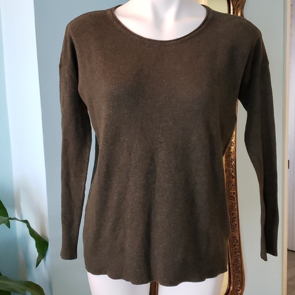Textured Knit Sweater Olive Green AEO Ahh-Mazingly Soft